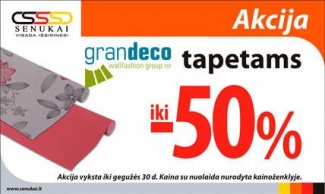 Akcija tapetams iki 50%