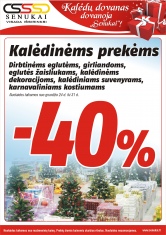 Kalėdinėms prekėms nuolaidos 40 %!