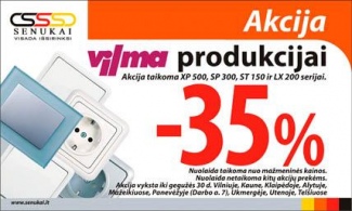 "Vilma" produkcijai 35% nuolaidos!